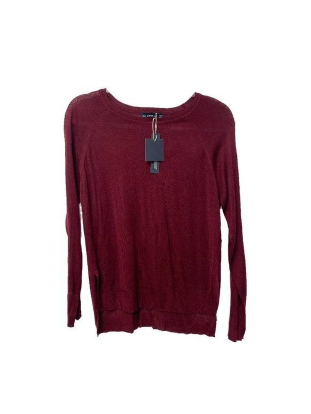 Zara Knit Burgundy Lightweight Sweater
